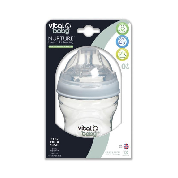 Vital baby NURTURE 150ml Breast-Like Feeding Bottle